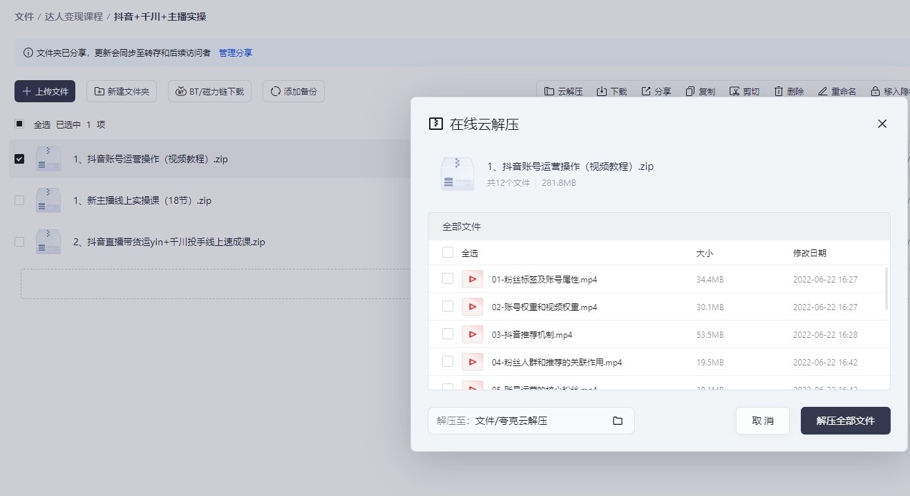花2万多学习的douyin千川投手课+主播实操培训课程(附送剪映入门到精通课程)691.5MB+1GB+4.5GB