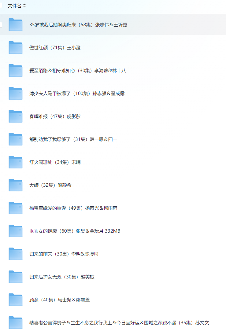 【短剧】2025022短剧更新61部 47.9GB(共3363个视频)