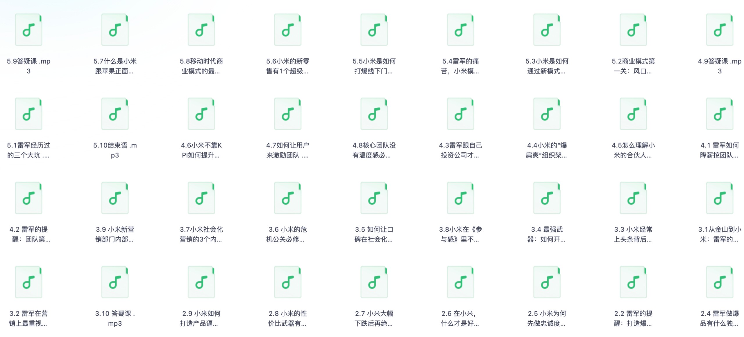 《小米商战课：揭秘雷军核心打法》【MP3/333MB】