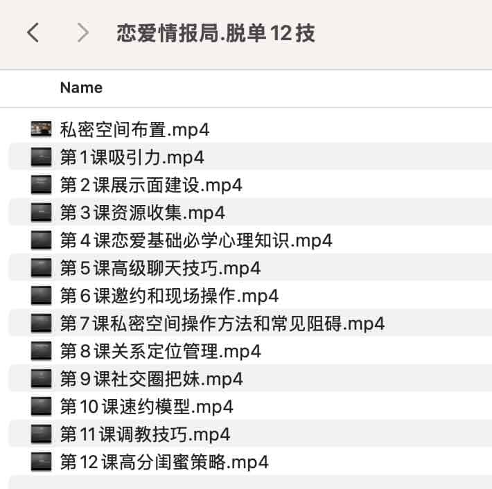 恋爱情报局.脱单12技 [1.5GB]