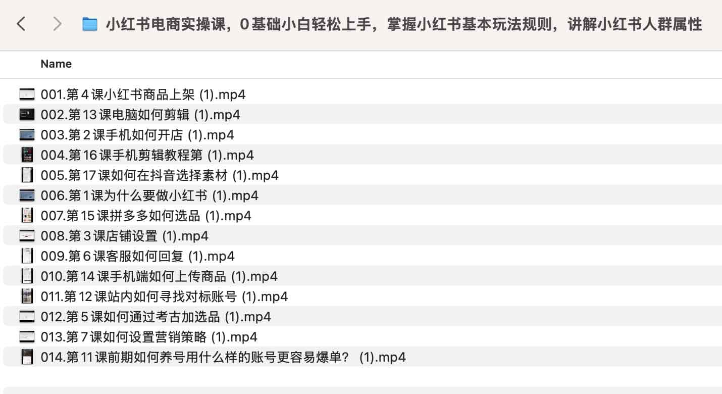 小红书电商实操课,0基础小白轻松上手,掌握小红书基本玩法规则,讲解小红书人群属性212MB