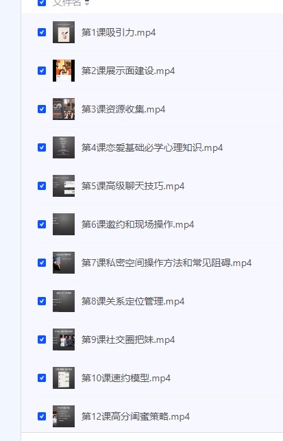 【恋爱情报局.脱单12技】 [1.46GB]