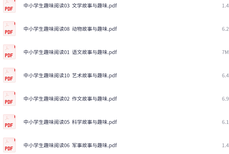 中小学生趣味阅读【53.5M】