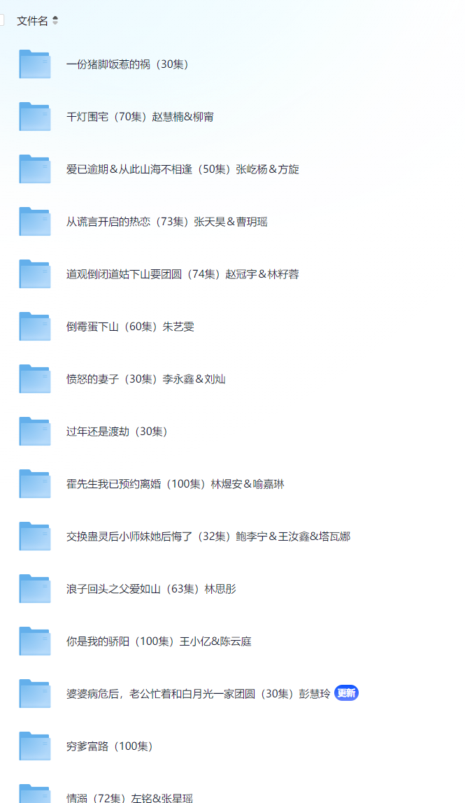 【短剧】20250302短剧更新32部 23.6GB（共1665个视频）