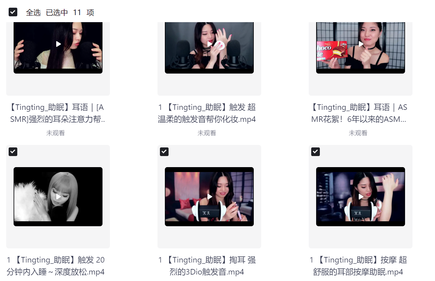 【自费购买】华裔油管ASMR美女主播【Tingting_助眠】精选合集2  哄睡助眠高清合集 持续更新  [1.5G]