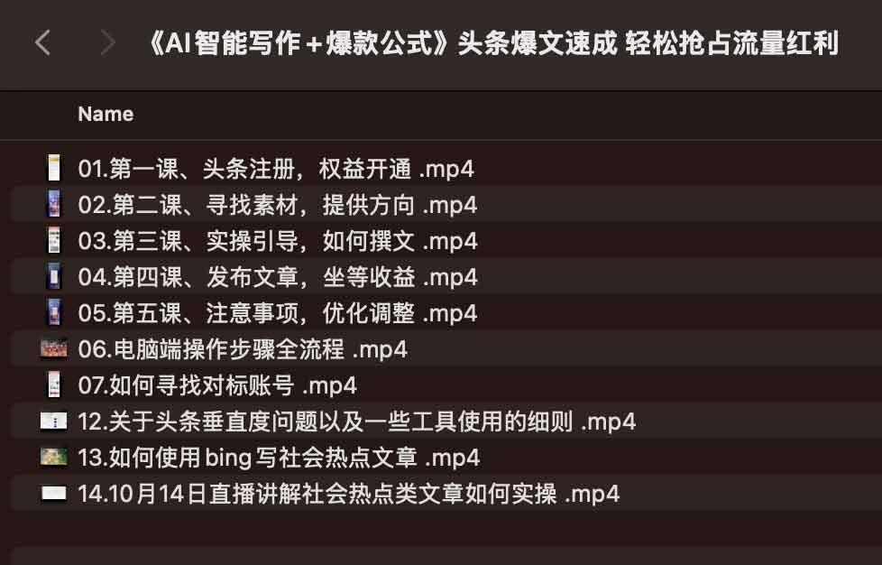 《AI智能写作+爆款公式》2025头条爆文速成 轻松抢占流量红利(636.5MB)