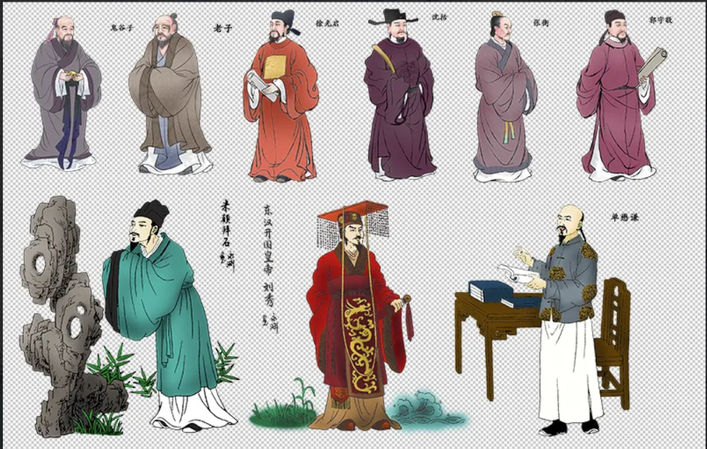 【历史名人】国画风免扣素材 336 款【697.8M】