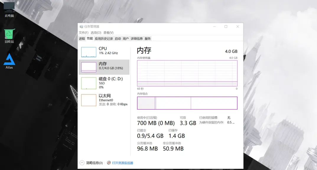 AtlasOS v20H2 电脑版 Windows10 专为游戏玩家设计 定制优化的操作系统 [1.88G]
