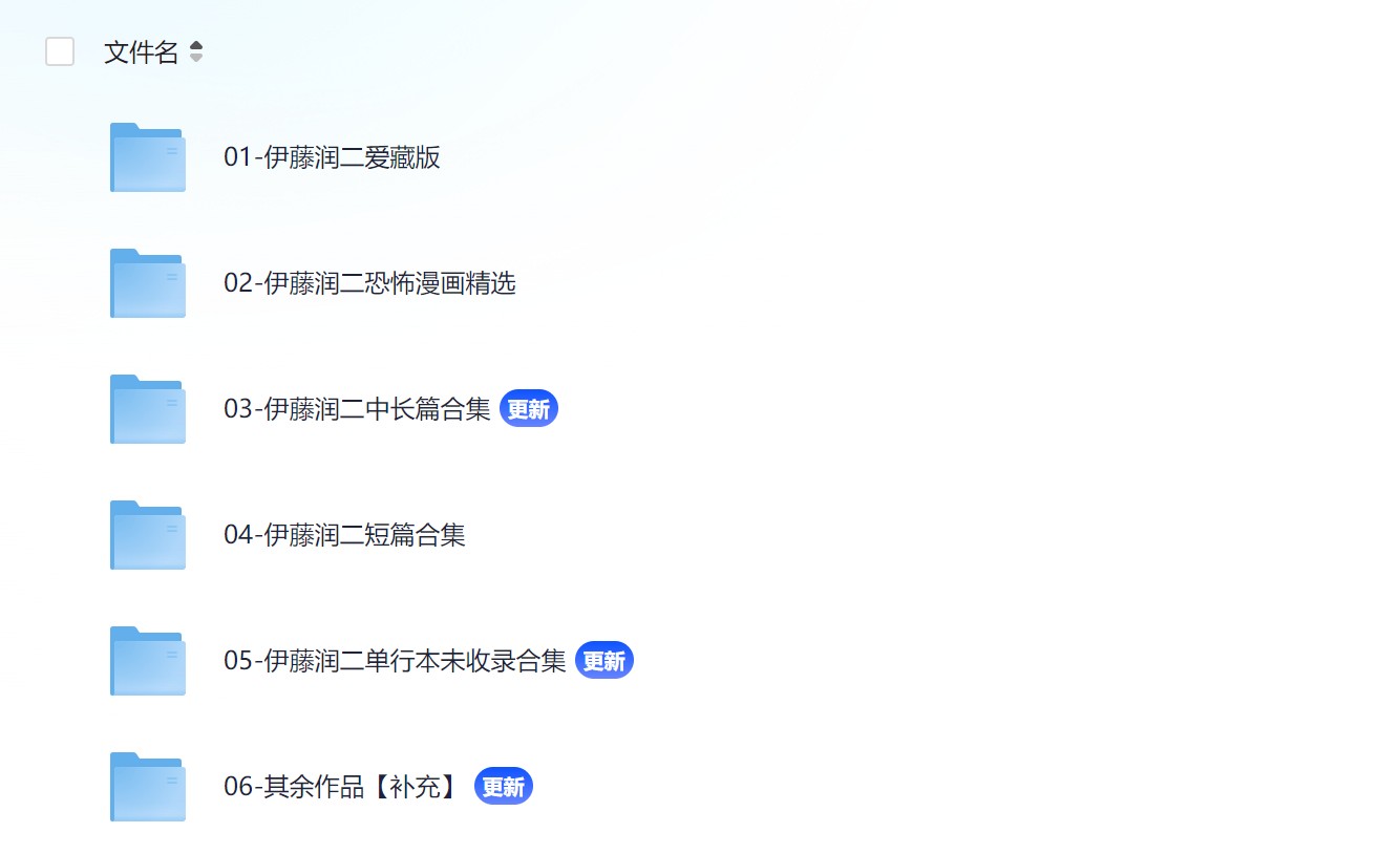 【漫画】《伊藤润二作品集》爱藏版+精选集+中长篇+短篇+单行本未收录作品+其他作品 超清PDF【9.79G】