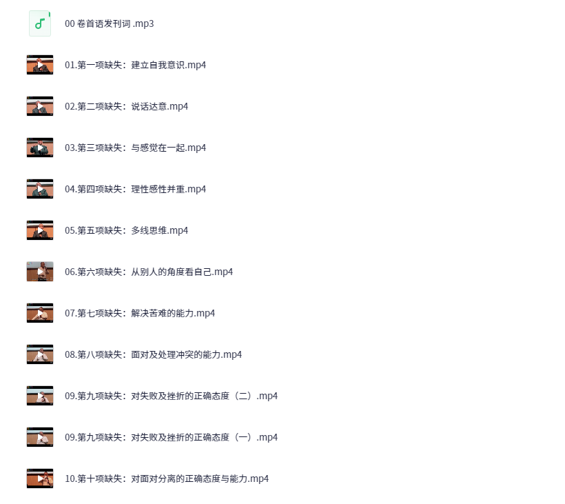 【精品课程】李忠莹：人生的15项缺失【MP4】 【2.7G】