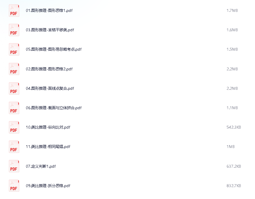 判断推理专项题目（题目+视频讲解）（共37.8GB左右）