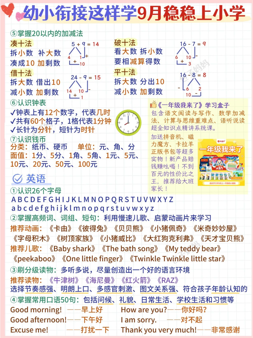 【幼小衔接】《幼小衔接学什么》系列（语文+英语+百科知识）pdf/jpg 【16.6M】