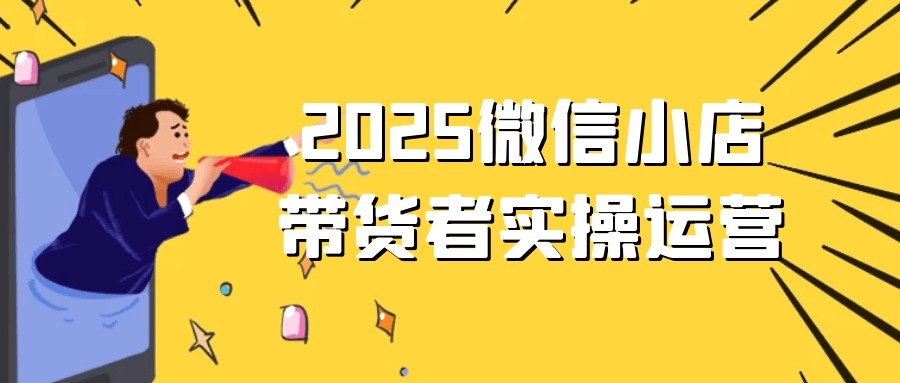 2025微信小店带货者实操运营【1.3GB/MP4】