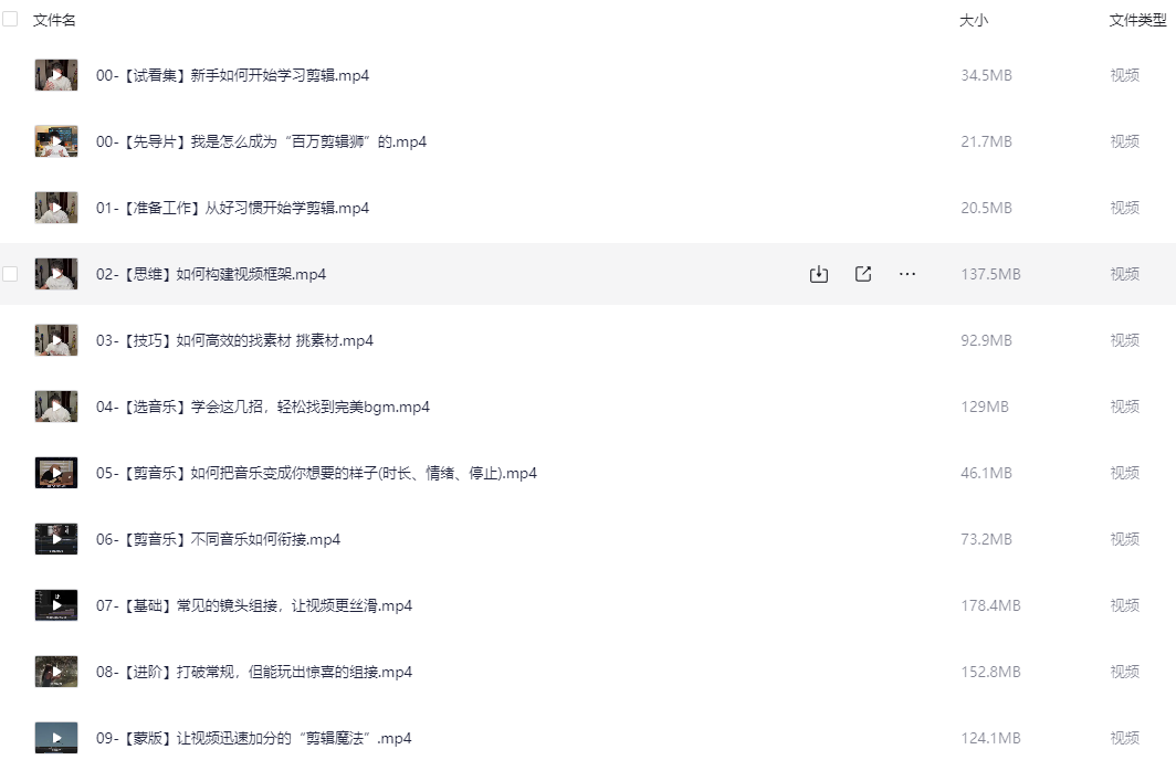 B站-百万剪辑狮：人人都能听懂的剪辑课【20.6GB】