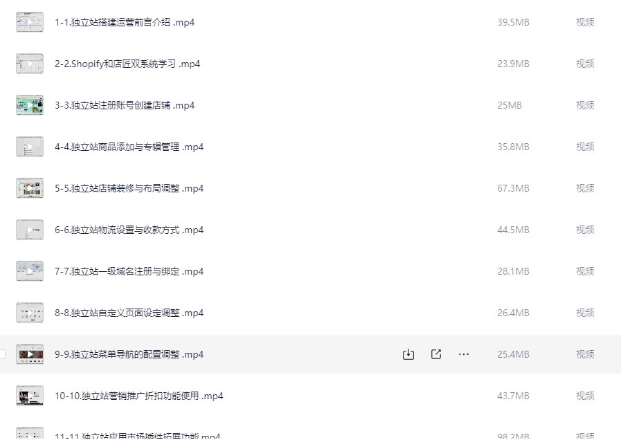 独立站搭建和流量优化三合一课程：解决独立站运营问题(56节课)【2.8GB】