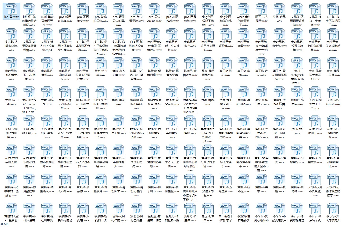 精选2025年当下流行网红歌曲无损合集 wav/18GB