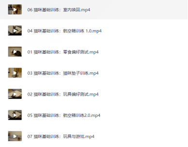 铲屎君必备.猫咪训练电子书+视频 885.7MB