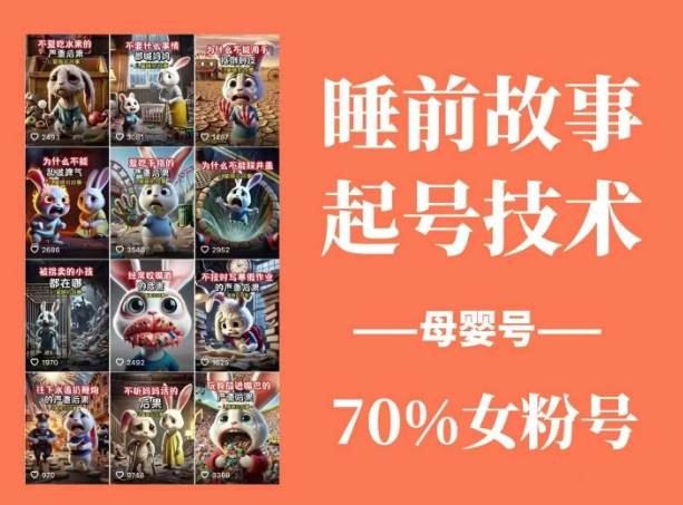 睡前故事动画制作课程,涵盖AI文案、配音、视频剪辑等,实现百分百原创5776 作者:福缘创业网 帖子ID:114797
