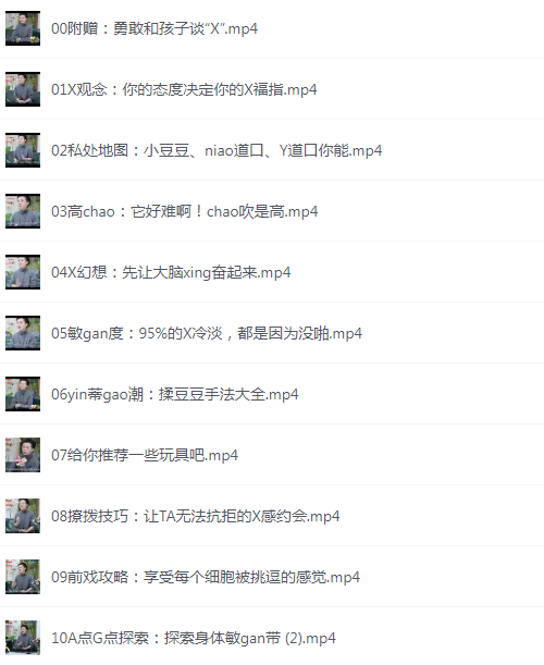 《女性必备的20堂情趣指南课》羞羞的两性知识  [mp4]  [1G]