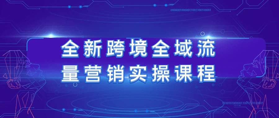 全新跨境全域流量营销实操课程2.5GB
