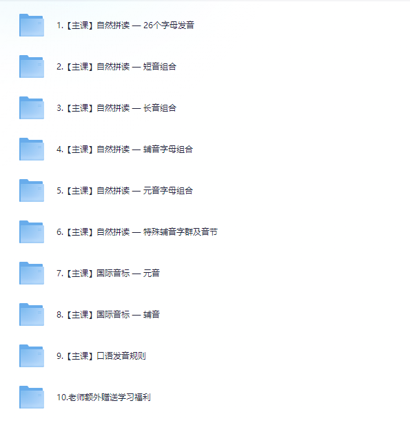 【雪梨老师】自然拼读+音标+发音规则（精品课三合一）【21.8GB】