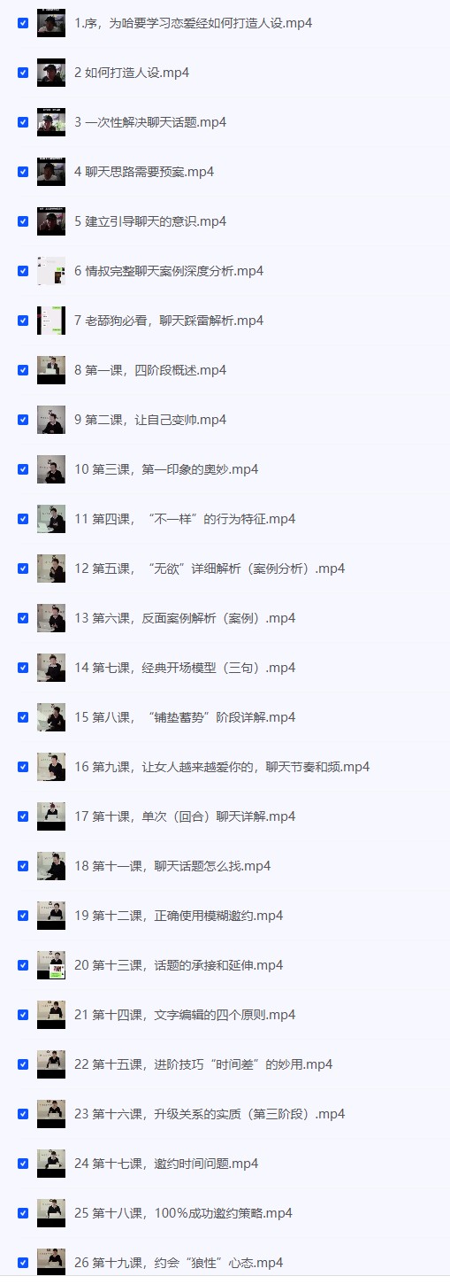 【老情叔叔《恋爱经》】 [1.84GB]