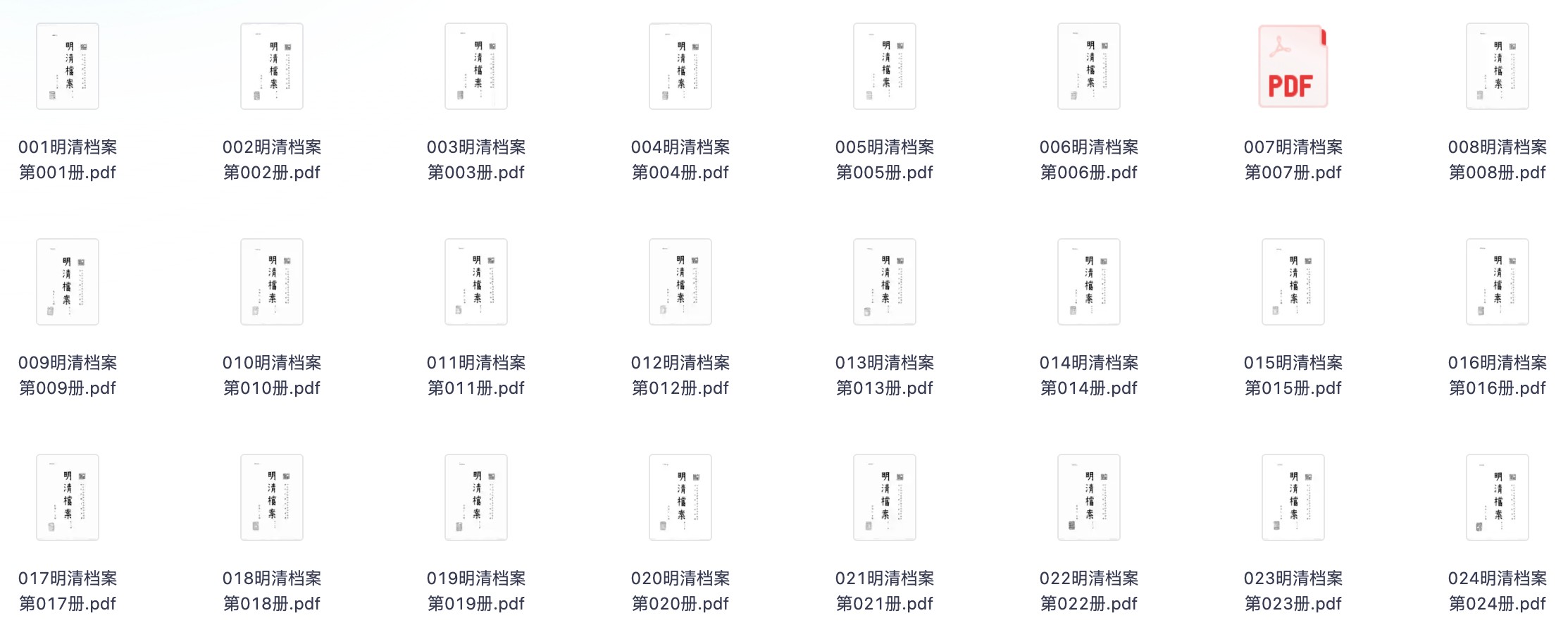 中研院史语所现存明清档案 323卷 [pdf]  [5.1GB]