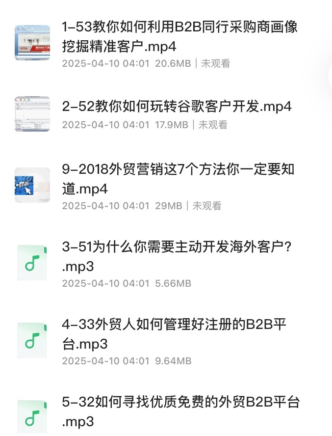 外贸全网营销实战课程-外贸跨境电商教程【145MB】
