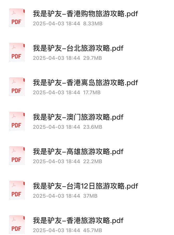 2025年国内旅游攻略 中国自助游/自驾/游玩攻略 PDF【1.96GB】