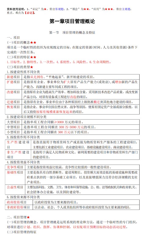 自考 项目管理03346 教材+习题集+必背考点