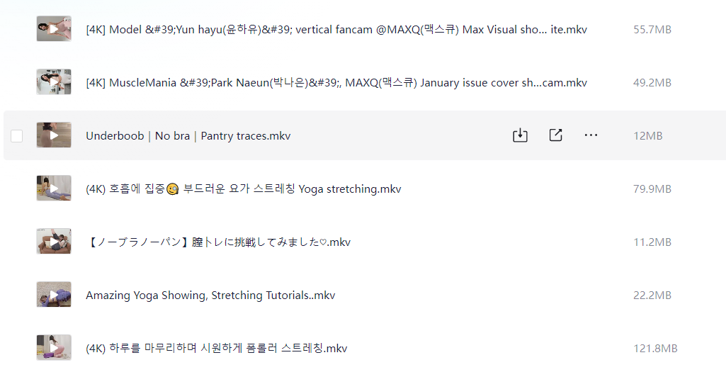 国外美女瑜伽课程教学 (韩国+欧美)   [8.1G]