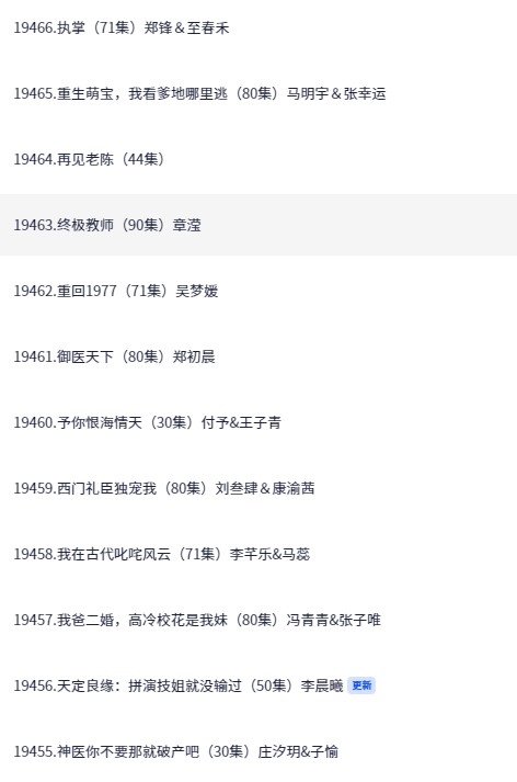 【短剧】2025/04/17短剧29部（大小26.3GB）
