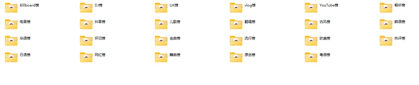 分享精选超品音质23个榜单音乐1700+ 已分类整理，无需解压直接听【14.4GB】