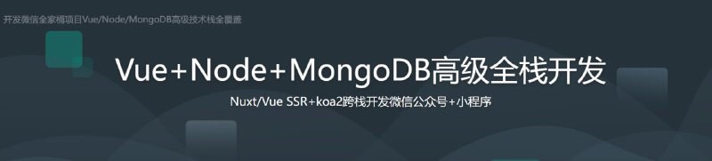 开发微信全家桶 Vue Node MongoDB 高级技术栈开发公众号+小程序【7.97GB】