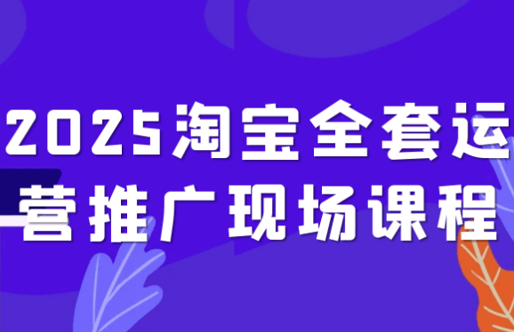 2025淘宝全套运营推广现场课程 【2.4GB】