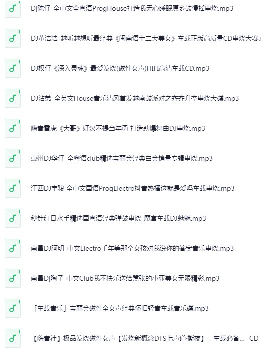 《无损音乐 高品质 车载HIFI音乐靓碟 DJ舞曲》  [2025]  [MP3/320K]  [89.3G]