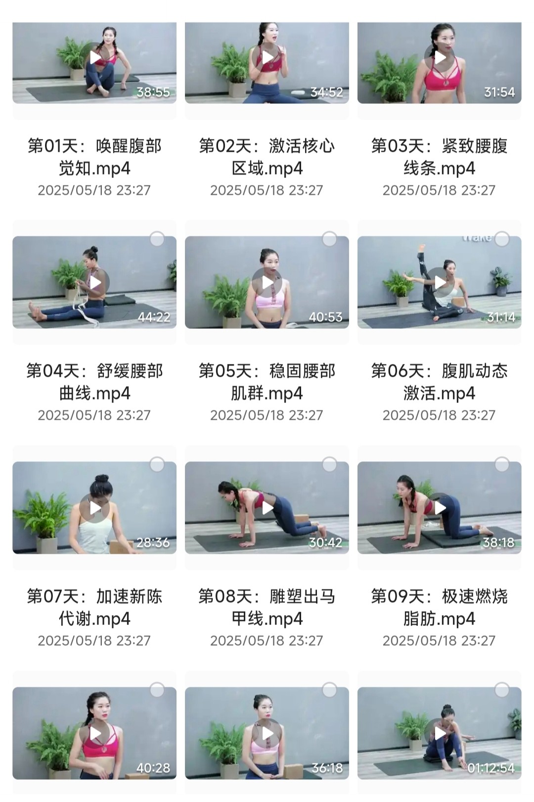 【瑜伽教程】瘦身瑜伽课程全套［MP4/68.8GB］