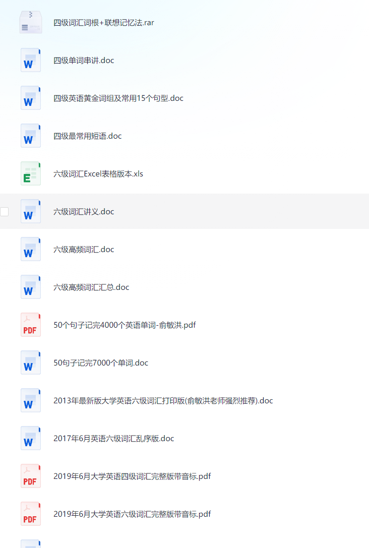 大学英语四六级备考资料包 318.5MB（共207个项目）