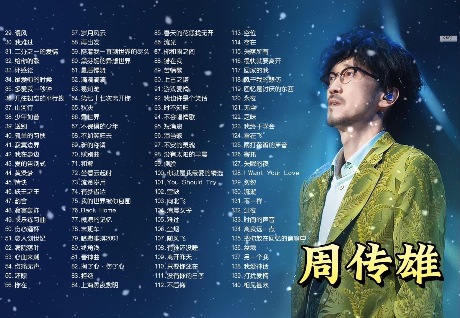 【周传雄140首无损品质歌曲合集】恍恍惚惚 已经隔世 遗憾无法说 惊觉心一缩 [无损品质FLAC/4.2G]