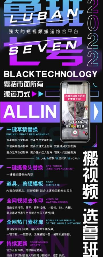 【安卓】最新鲁搬7号v3.0 短视频永久版搬运软件 突破技术壁垒碾压一切搬运神器【12.5M】