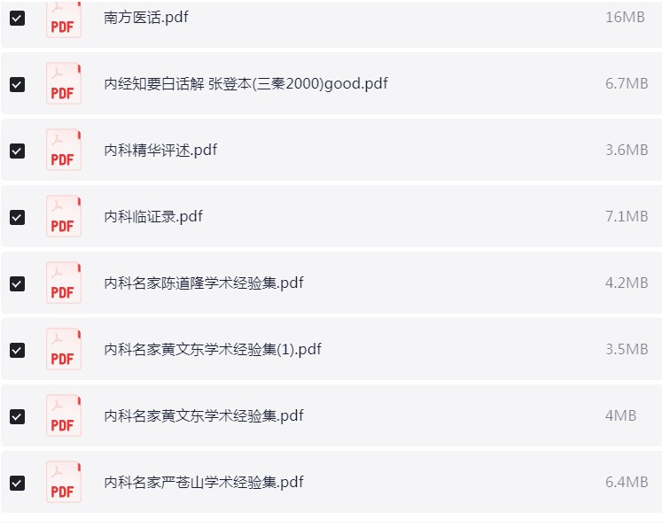 古今中医名家经验集 312本PDF 【1.8G】