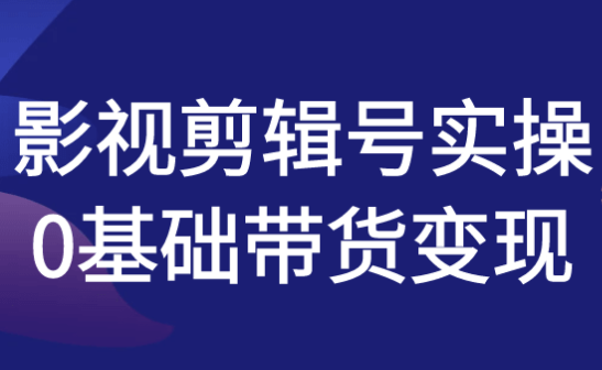 影视剪辑号实操0基础带货变现 【4.7GB】