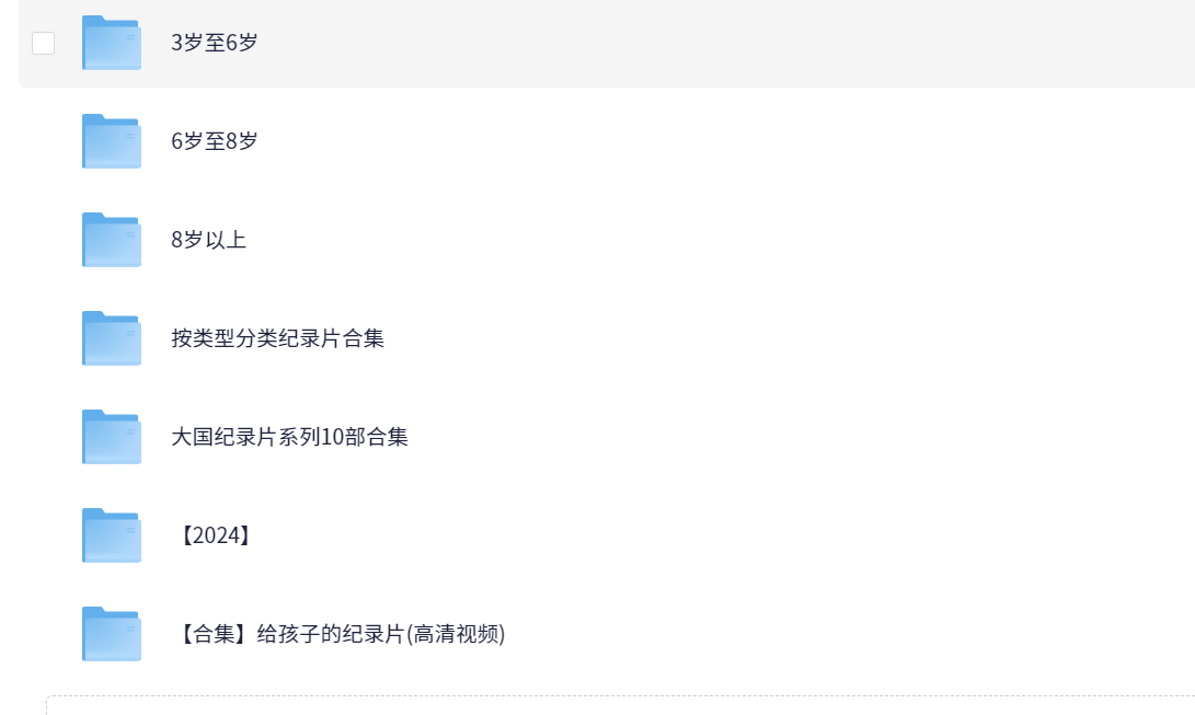 【央视力荐纪录片合集 】8部 关于孩子成长  1080P  16.2G