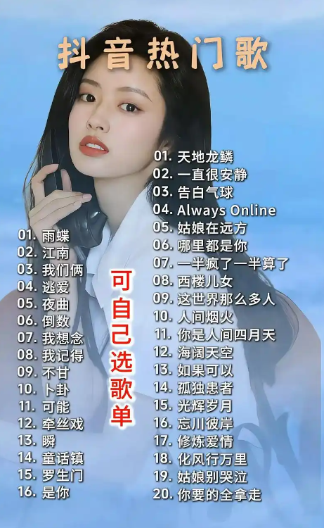 盘点2025年抖音网红一人一首成名曲【MP3/WAV/11.9GB】