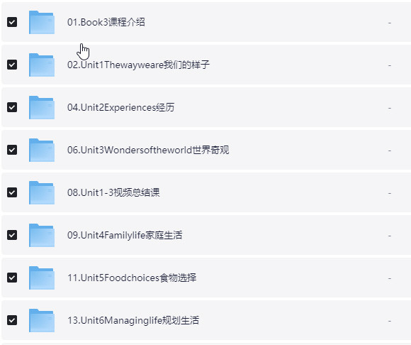 新东方剑桥流利生活口语（初中高级） flv【14.9GB】