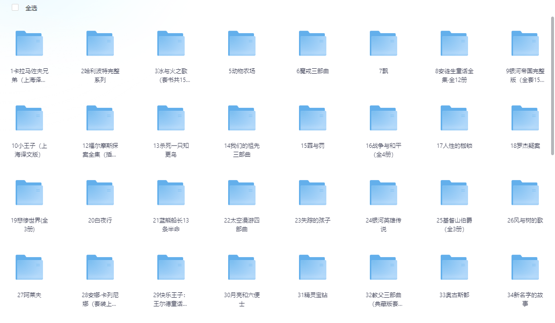 豆瓣外国小说TOP100合集【azw3/epub/mobi/pdf】【1.3GB】