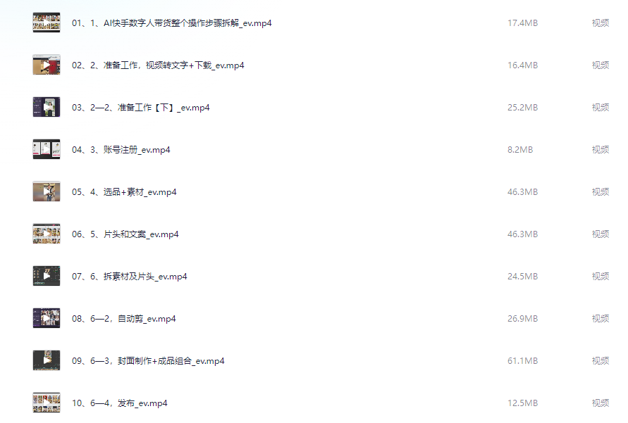 AI数字人自动化带货全流程，零基础实现全自动化带货流程【728.6MB】