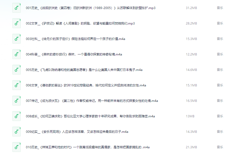 喜马听书（2021-2025）有声书合集【MP3/M4A】【16.9GB】