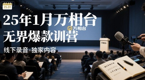 25年1月万相台无界爆款特训营线下录音【402MB/MP3】