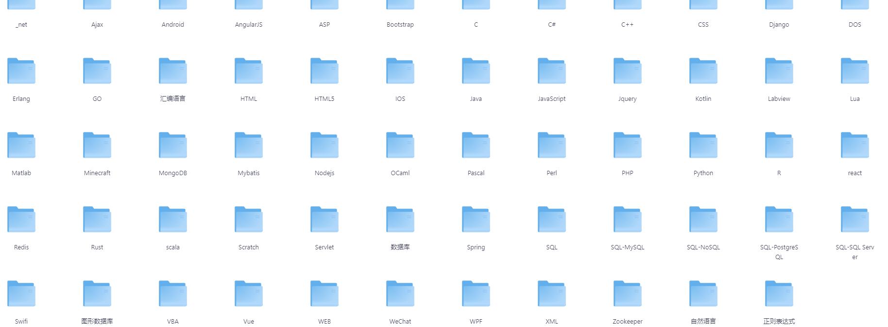 60+编程语言学习书籍合集｜700+本PDF（C C++ Java Python全科）【50.4GB】
